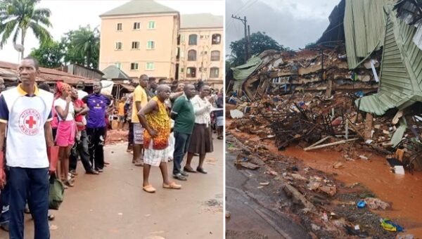 Anambra Building Collapse: Rescuers Recover Body Of Female Victim, Continue Search