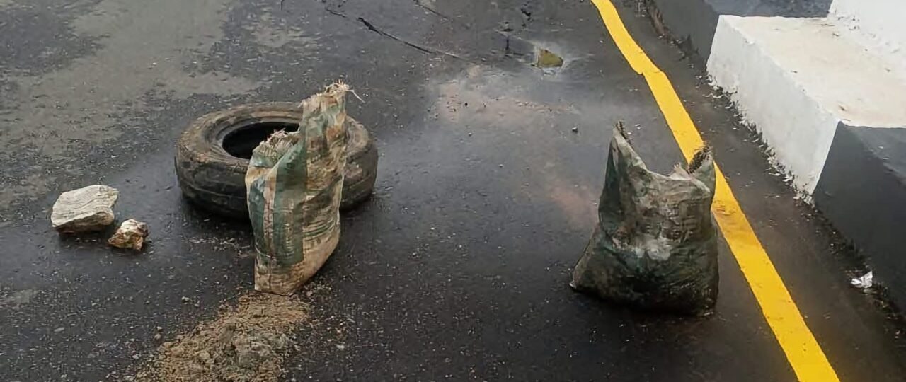 Newly commissioned Osun flyover suffers damage after heavy rainfall