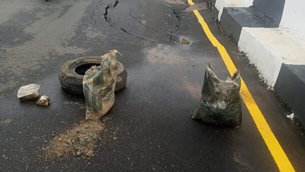 Newly commissioned Osun flyover suffers damage after heavy rainfall