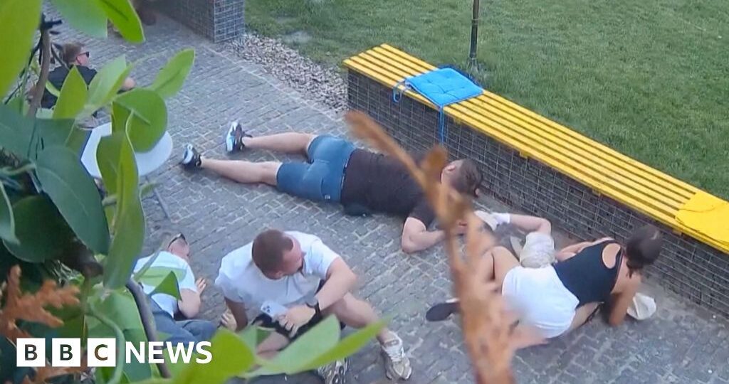 People flee as Russian strike hits near Ukraine coffee shop
