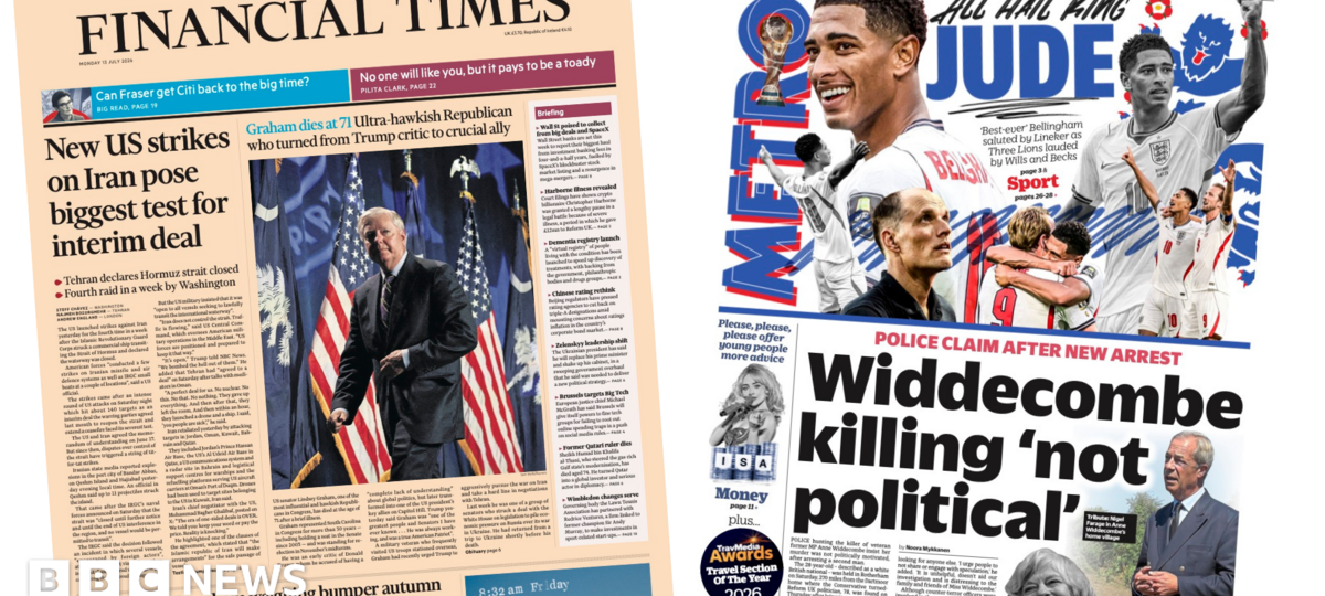 The Papers: Burnham's 'bumper Budget' and Widdecombe murder 'not political'