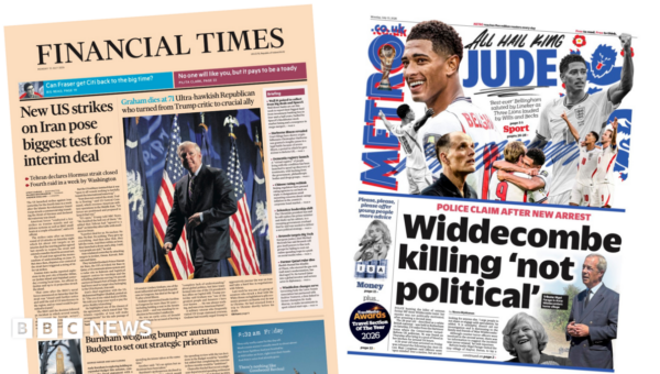 The Papers: Burnham's 'bumper Budget' and Widdecombe murder 'not political'