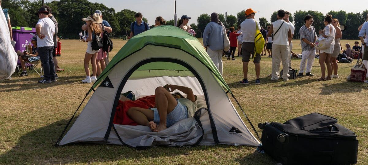 The real Wimbledon starts at the campsite across the street