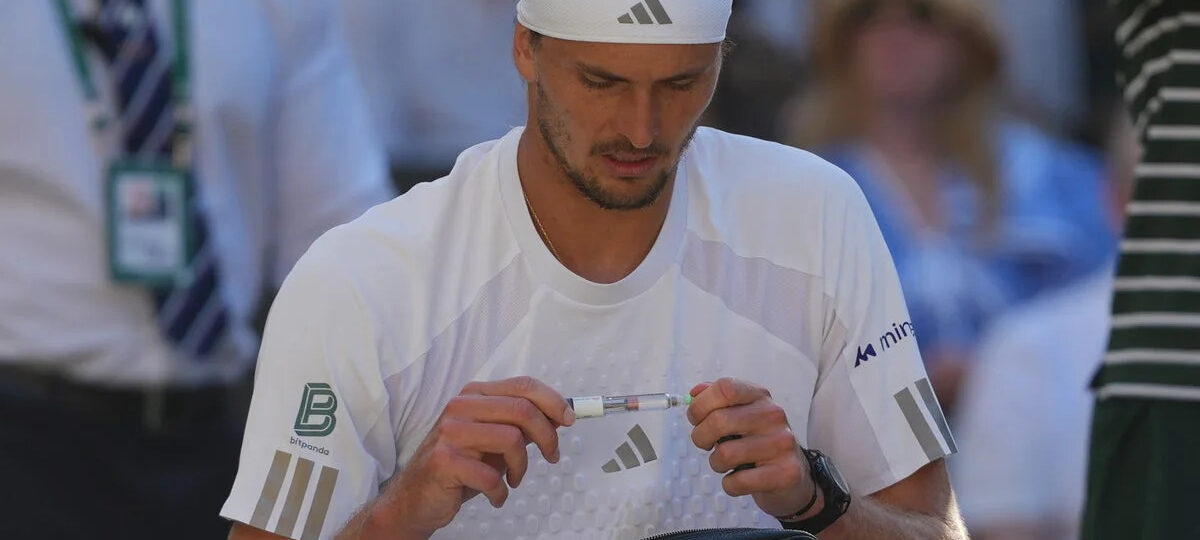 Why did Alexander Zverev take an injection during Wimbledon final?
