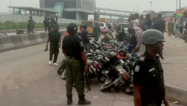 Lagos Task Force impounds 309 motorcycles, dismantles illegal structures on Lagos-Badagry Highway