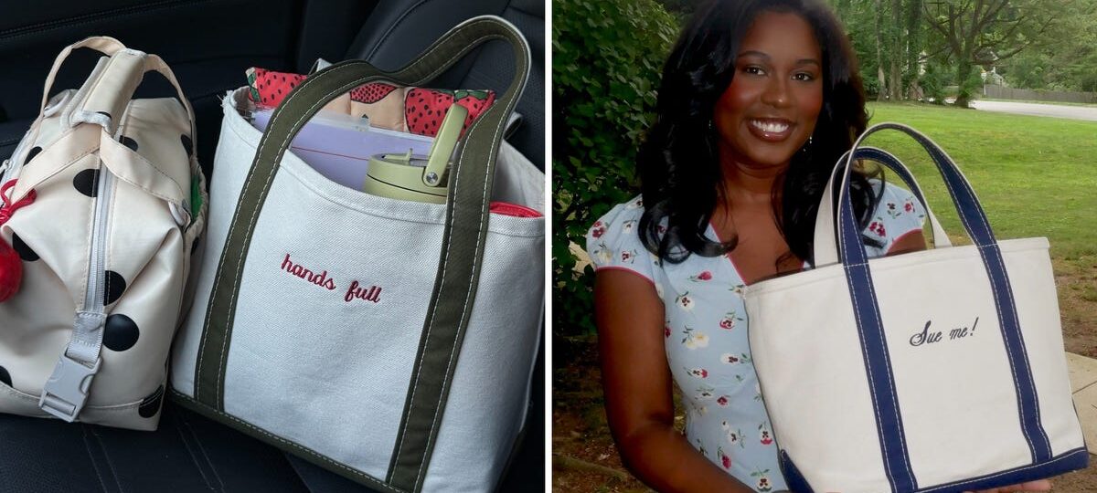 Women in the workplace are putting a new twist on L.L.Bean's famous tote bags