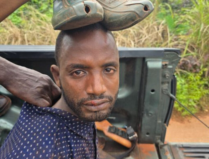 Notorious wanted bandit, Abubakar Usman captured in Delta forest [PHOTO]