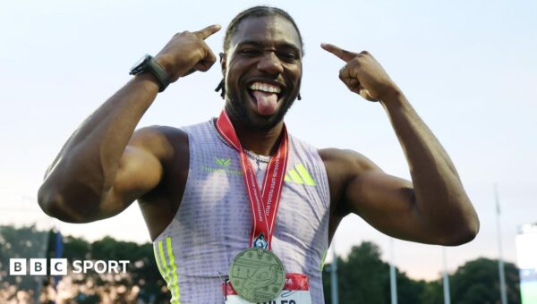 USA’s Lyles wins 100m in world-leading 9.79 seconds
