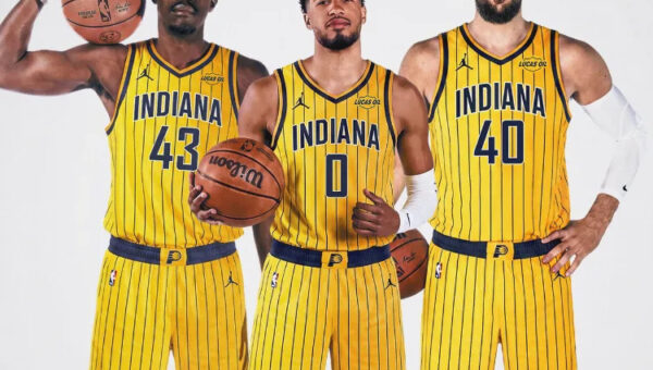 Indiana Pacers announce new pinstripe uniforms, and Tyrese Haliburton reacts