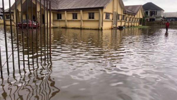 Flood submerges Delta High Court, residential homes, business premises