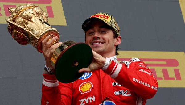 Leclerc wins dramatic race from Russell and Hamilton