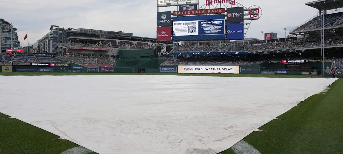 Yankees, Nationals in rain delay on Friday night