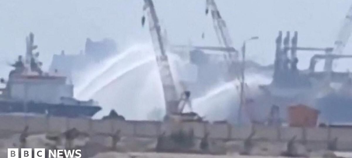Drone attack caused fire on gas ships at Mediterranean port, Egypt says