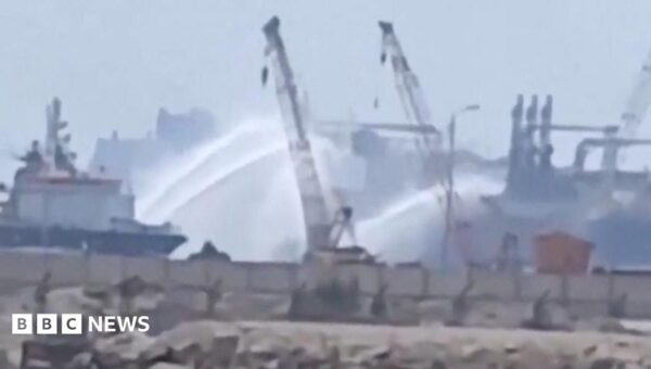 Drone attack caused fire on gas ships at Mediterranean port, Egypt says