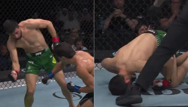 UFC Abu Dhabi video: Ramazan Temirov faceplants Steve Erceg in Round 1
