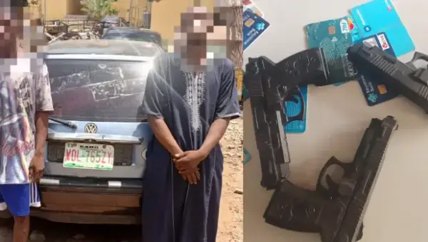 Police Recover Stolen Vehicle, Arrest Two Suspects With Toy Guns, ATM Cards In Niger State