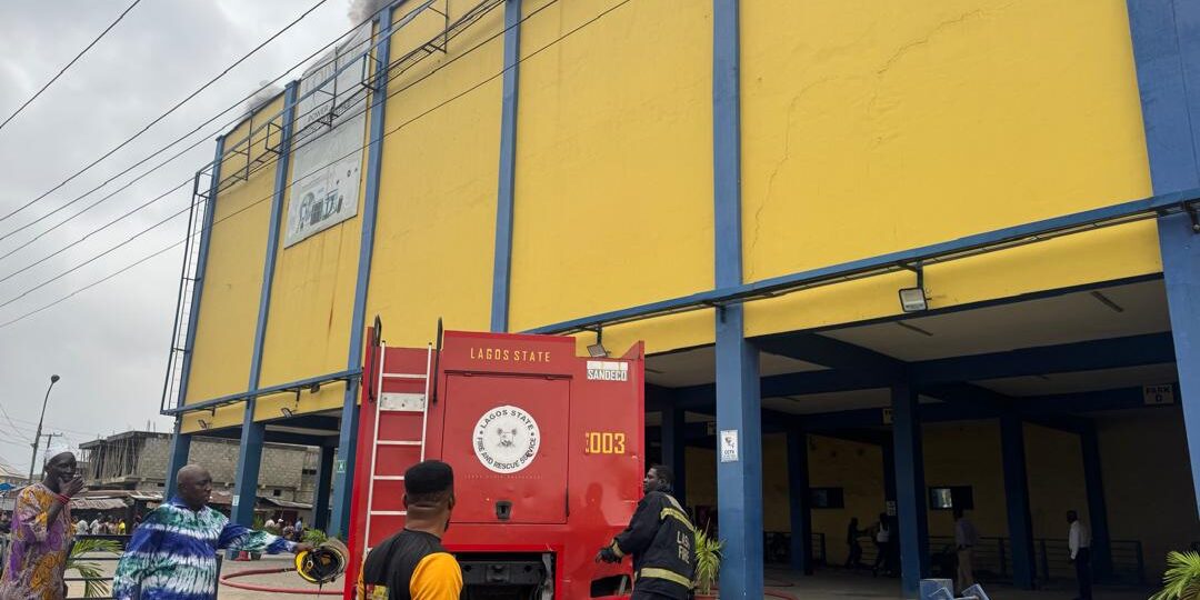 Fire guts electronics section of Justrite superstore in Lagos