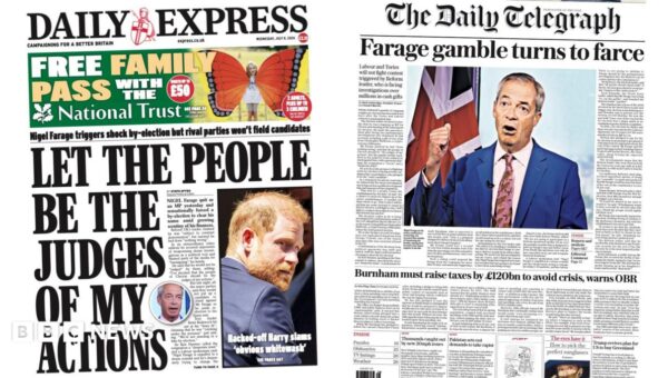The Papers: ‘Let the people judge’ and ‘Farage gamble turns to farce’