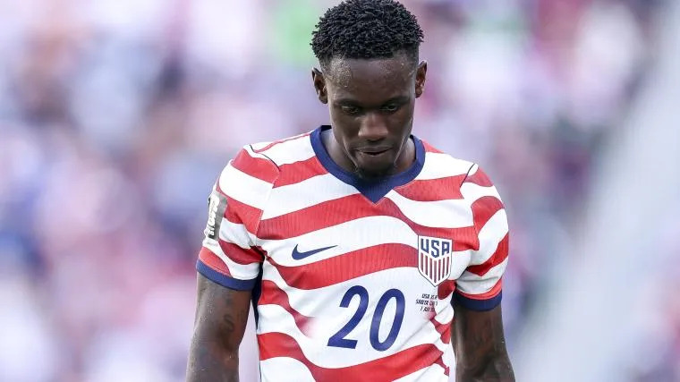 What happens if Folarin Balogun gets a yellow card or red card vs. Belgium?