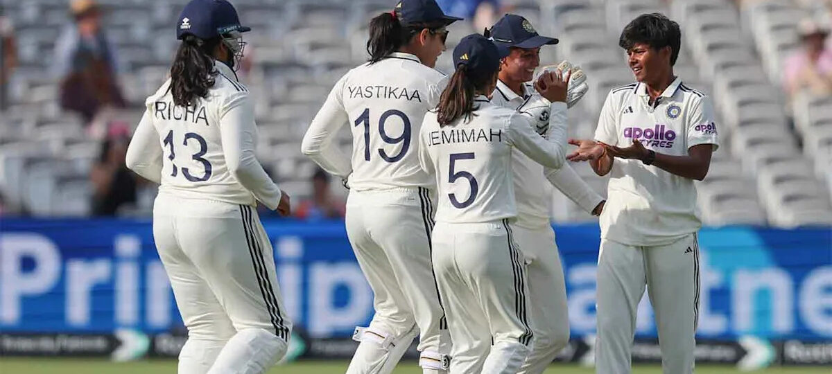 IND vs ENG one-off Test: Smriti Mandhana, Harmanpreet Kaur, Deepti Sharma shine with 50s, but honours even after Day 1