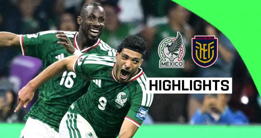 Mexico set up potential England last-16 tie after win over 10-man Ecuador