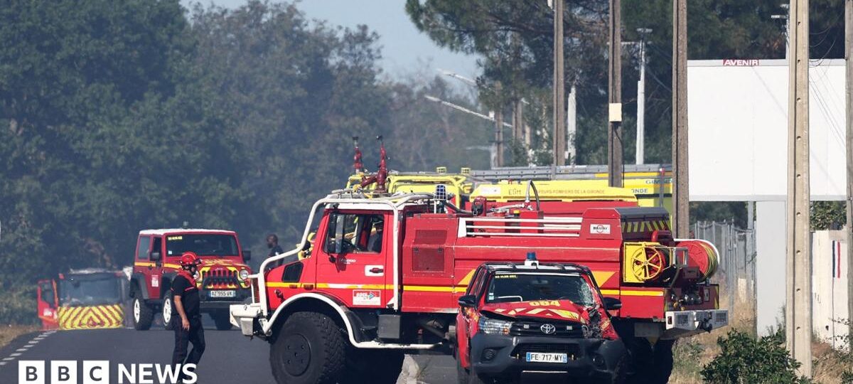 Two French firefighters die tackling blaze near Bordeaux airport