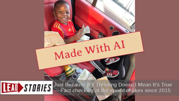 Fact Check: FAKE Image Shows Lamine Yamal's Little Brother Keyne With Cash And World Cup Trophy -- Made With AI