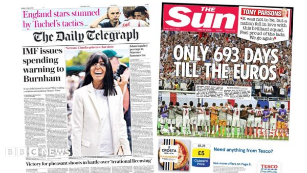 The Papers: ‘Spending warning to Burnham’ and ‘Only 693 days till Euros’