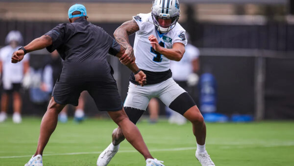 Panthers HC Dave Canales is asked about increasing WR Tetairoa McMillan's slot usage