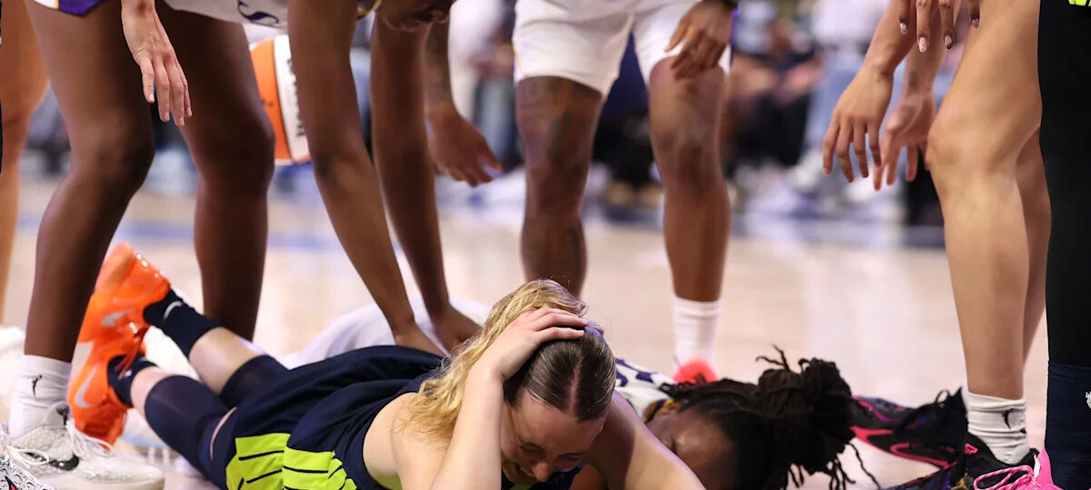 Paige Bueckers leaves game after late collision in Wings’ win vs. Sparks