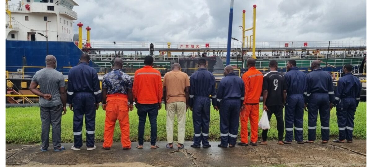 Navy arrests vessel with 650 metric tonnes of stolen crude