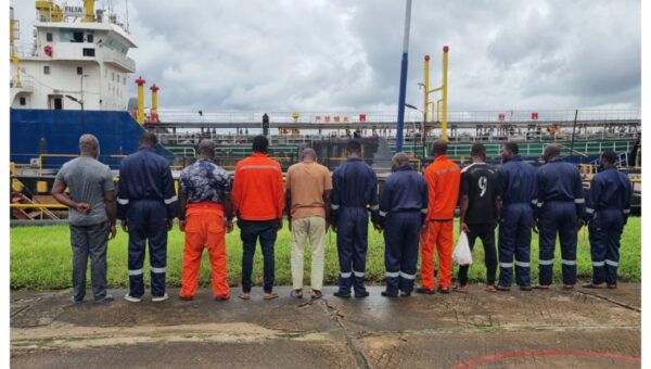 Navy arrests vessel with 650 metric tonnes of stolen crude
