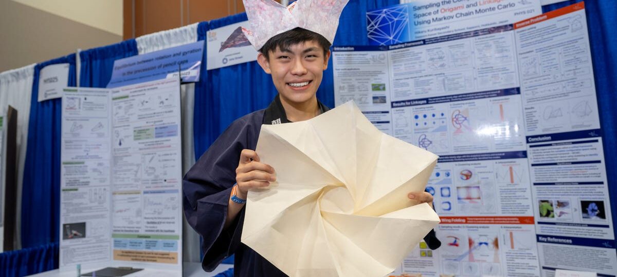 How this 18-year-old’s love of origami helped him win a $100,000 at a science fair