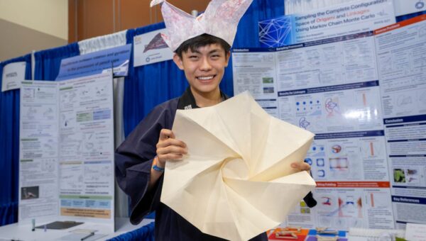 How this 18-year-old’s love of origami helped him win a $100,000 at a science fair