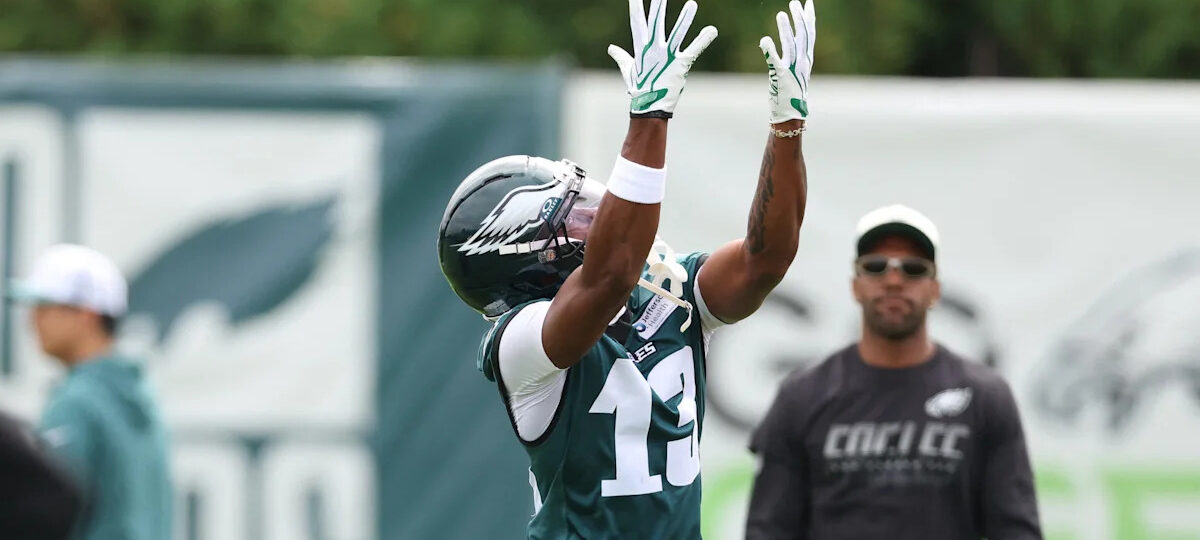 Dontayvion Wicks delivers catch of the day at Eagles training camp