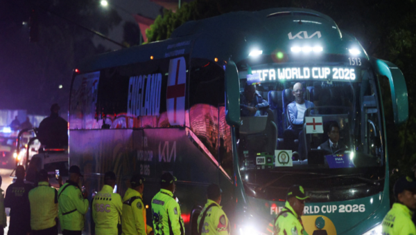 England team booed on arrival at Mexico City hotel