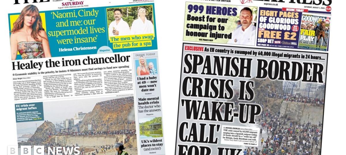 The Papers: 'Spanish border crisis' and 'iron chancellor'