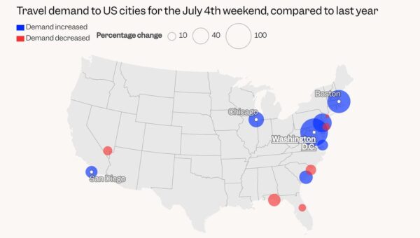 MAPPED: Americans are flocking to historic cities like DC and Boston for the country’s 250th anniversary