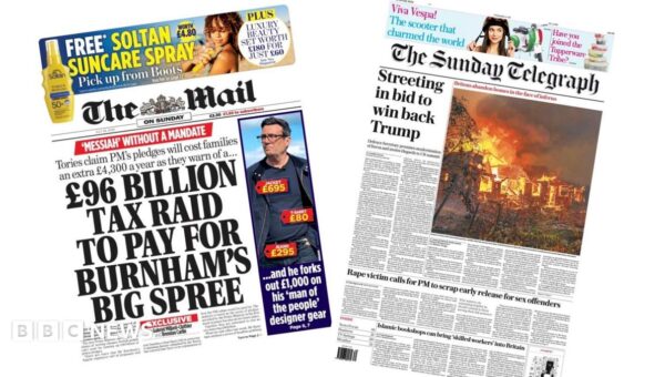 UK papers: ‘Burnham’s big spree’ and Streeting ‘bid to win back Trump’