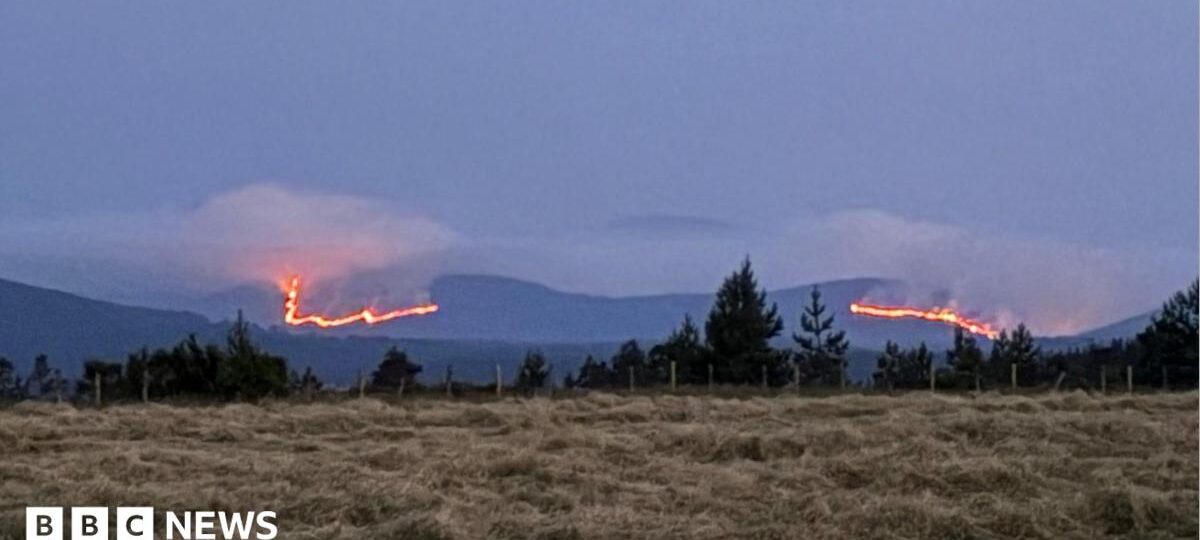 Cairngorms wildfire burns for third day across nearly four miles