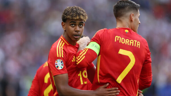 Watch: Lamine Yamal shares emotional moment with former Spain captain after World Cup win
