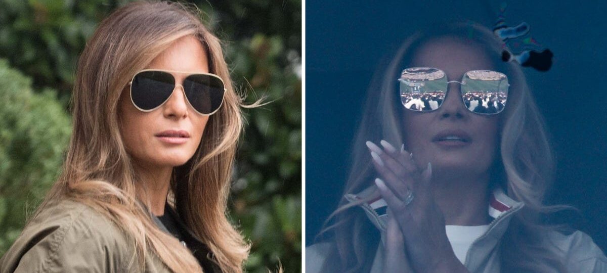 No one loves designer sunglasses quite like Melania Trump. Here's a look inside her collection, from Dior to Bottega.