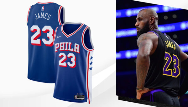 When and where can you buy a LeBron James Philadelphia 76ers jersey?