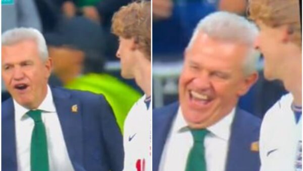 Video: Wholesome moment Mexico coach says “f**k you” to England star & they laugh about it together