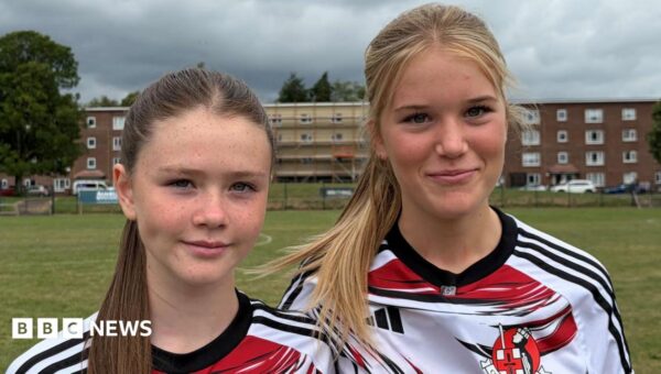 The local girls preparing to take on Liverpool and Manchester United