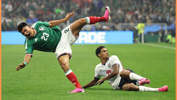 Watch: Quansah sent off for reckless challenge during Mexico vs England