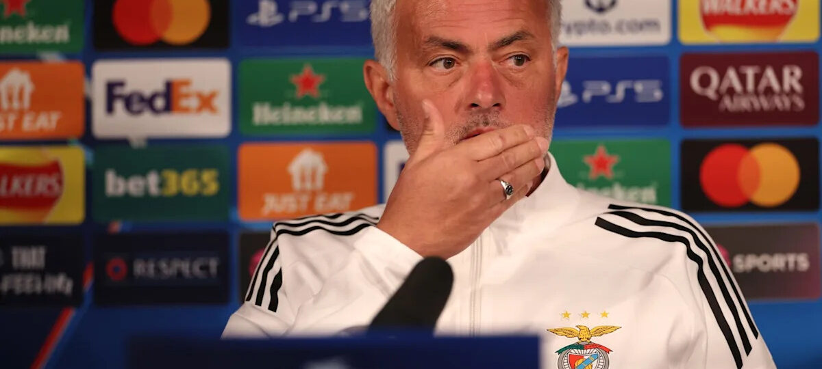 Jose Mourinho studying every Real Madrid player at the World Cup very closely