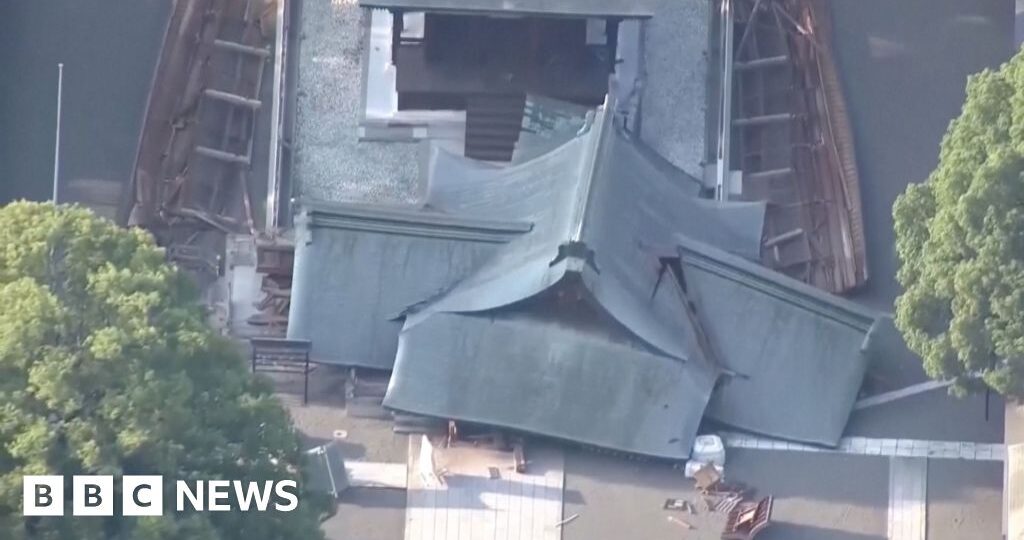 The moment Tuesday's powerful earthquake hit Japan