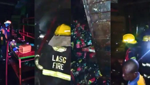 Lagos Market Fire Guts 17 Shops