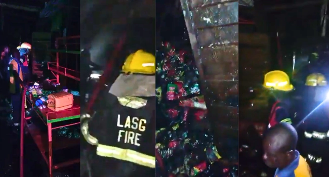 Lagos Market Fire Guts 17 Shops